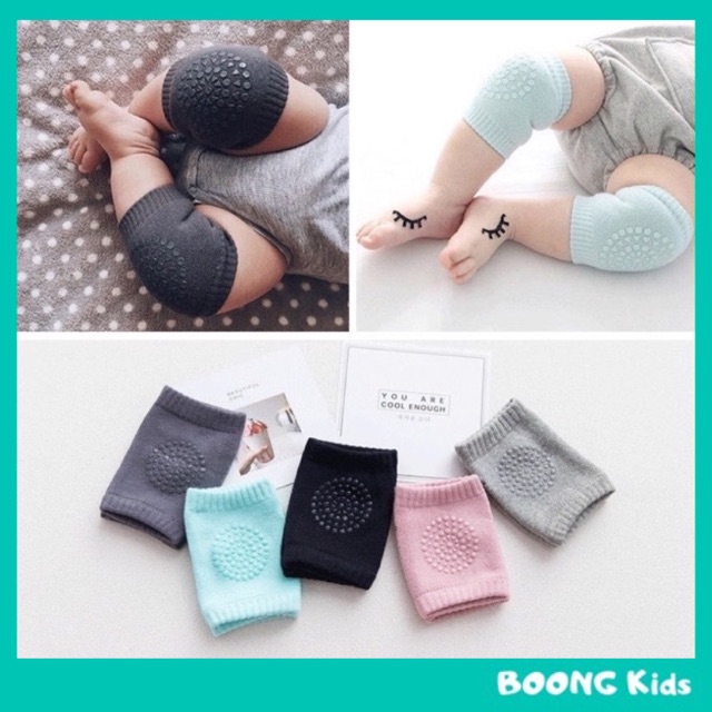 Tất bảo vệ đầu gối cho bé, tất cho bé tập bò cotton mềm mại, có chống trượt