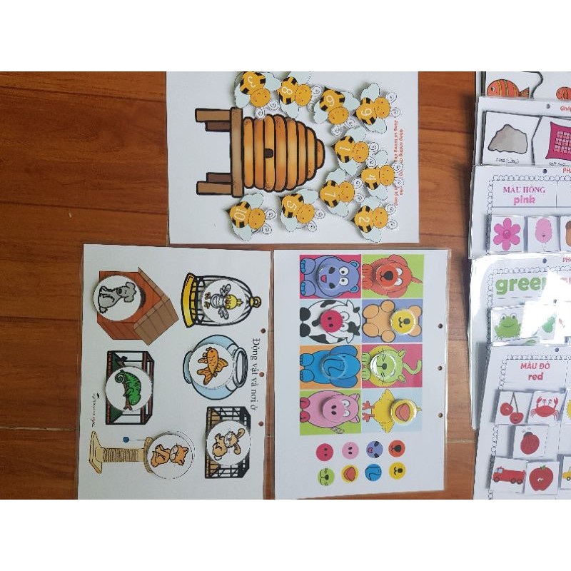 SALE! Bộ học liệu lv2 cho bé ~2y - Đồ chơi giáo dục sớm Montessori cho bé