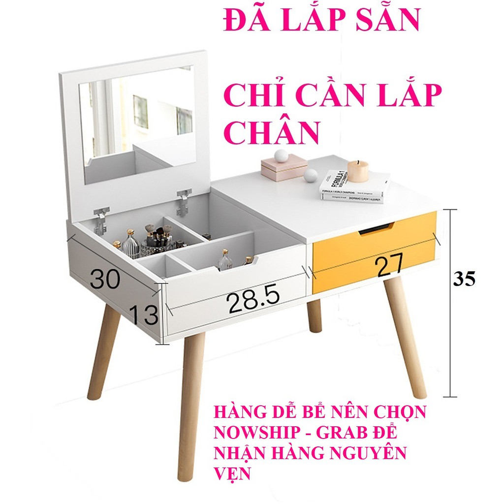 Bàn trang điểm mini bàn trang điểm ngồi bệt bàn trang điểm gấp gọn chính hãng bảo hành 12 tháng