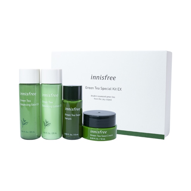 [New 2019] Set 4 Món Innisfree Trà Xanh Green Tea Special Kit EX Set