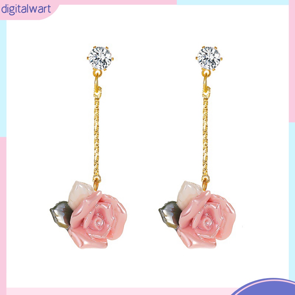 Đôi Khuyên Tai Hình Hoa Hồng Phong Cách Vintage Thời Trang Cho Nữ