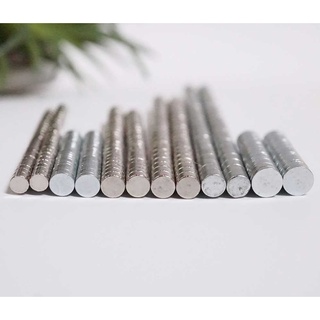 Nam châm đất hiếm tròn không lỗ (các loại kích thước dày 2mm)