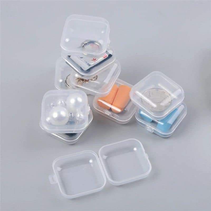 Hộp mini trong suốt kích thước 3,5cm, nhựa PP