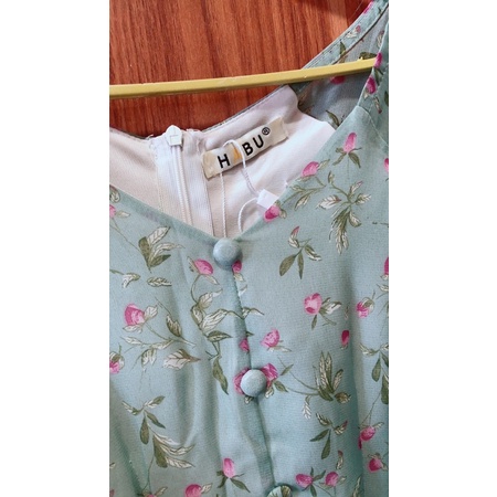 2hand pass Đầm voan hoa nhí dáng xoè