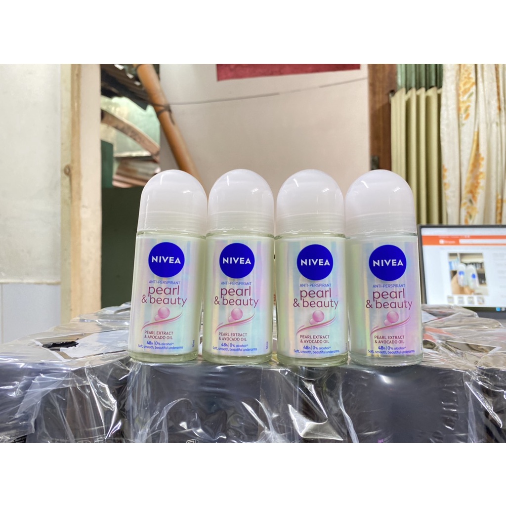 Lăn khử mùi NIVEA pearl & beauty khử mùi ngừa thâm 50ml hàng Thái