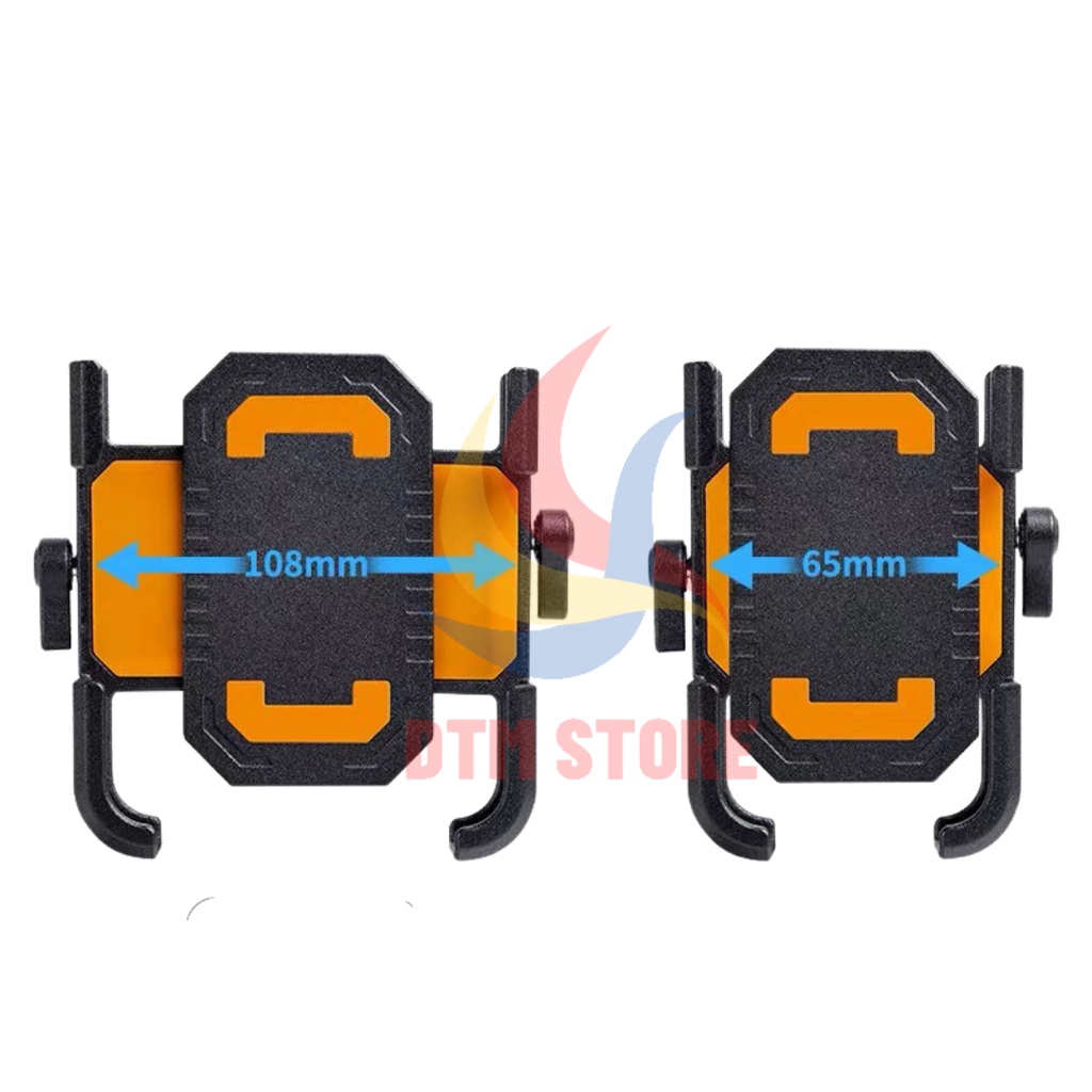 Gía đỡ điện thoại xe máy ,xe đạp di động kiểu chân gương bằng nhôm xoay 360 Kèm Ô DTM Store