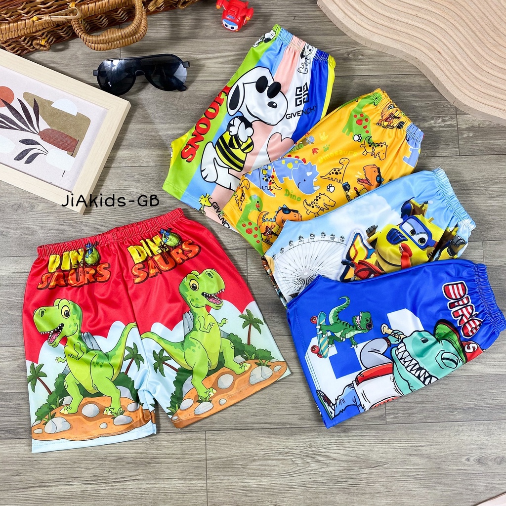 Bộ Cộc Tay VẢI 3D MINKY MOM In Hình Họa Tiết Khủng Long Oto Cho Bé TN-IN100