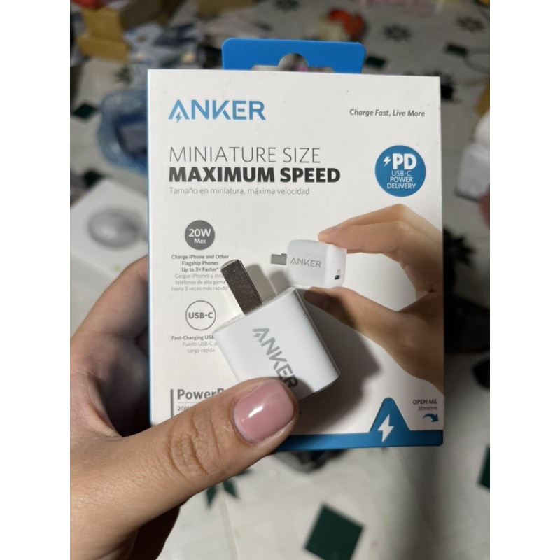 Củ sạc nhanh cho iPhone 12 chính hãng Anker 20W Max Powerport PD Nano PD3.0 cổng Type C chính hãng ( Bảo hàng 12 tháng )