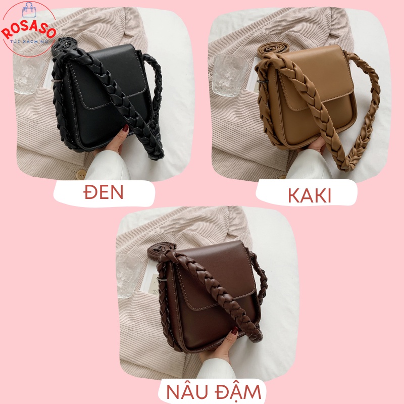 Túi xách nữ sang trọng phong cách Hàn Quốc da PU mềm cao cấp hot trend ROSASO TX75