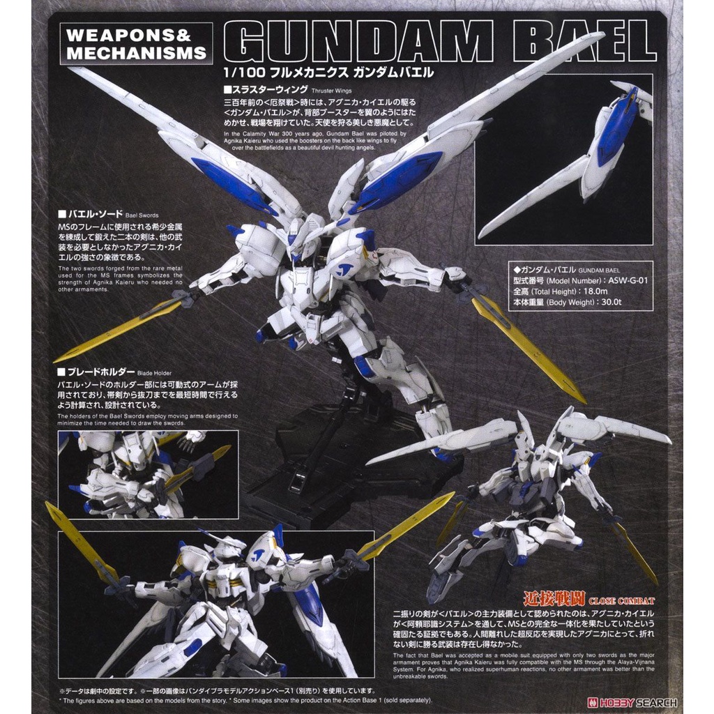 Gundam FM Full Mechanics Bael Bandai 04 1/100 Mô hình nhựa lắp ráp
