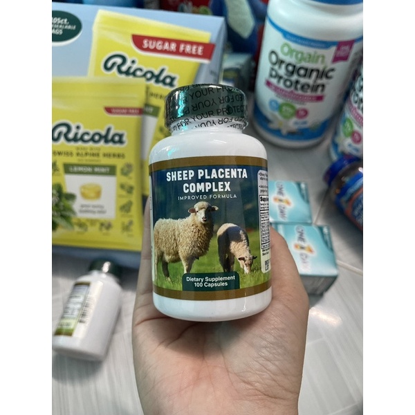 Viên uống nhau thai cừu Mỹ Sheep Placenta Complex hộp 100 viên