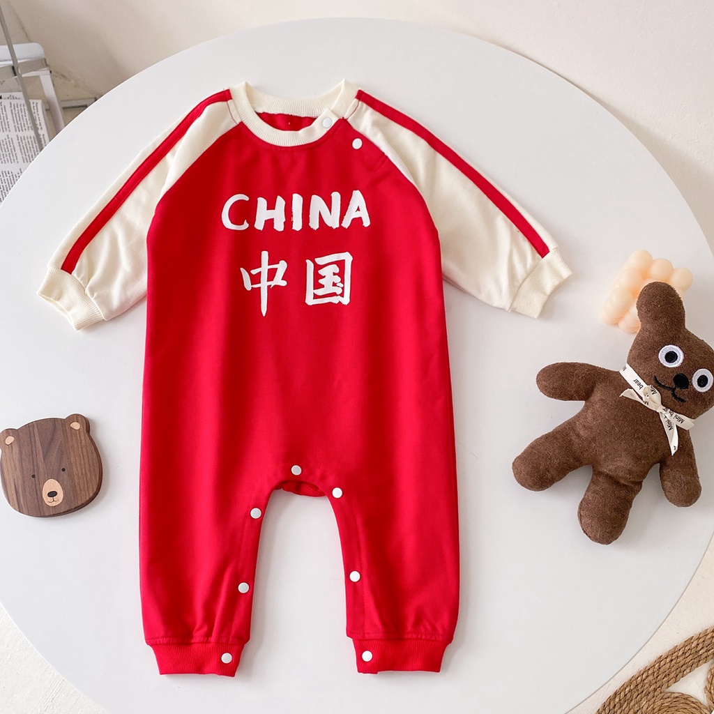 Áo liền quần thể thao Sanlutoz tay dài làm từ cotton cho bé