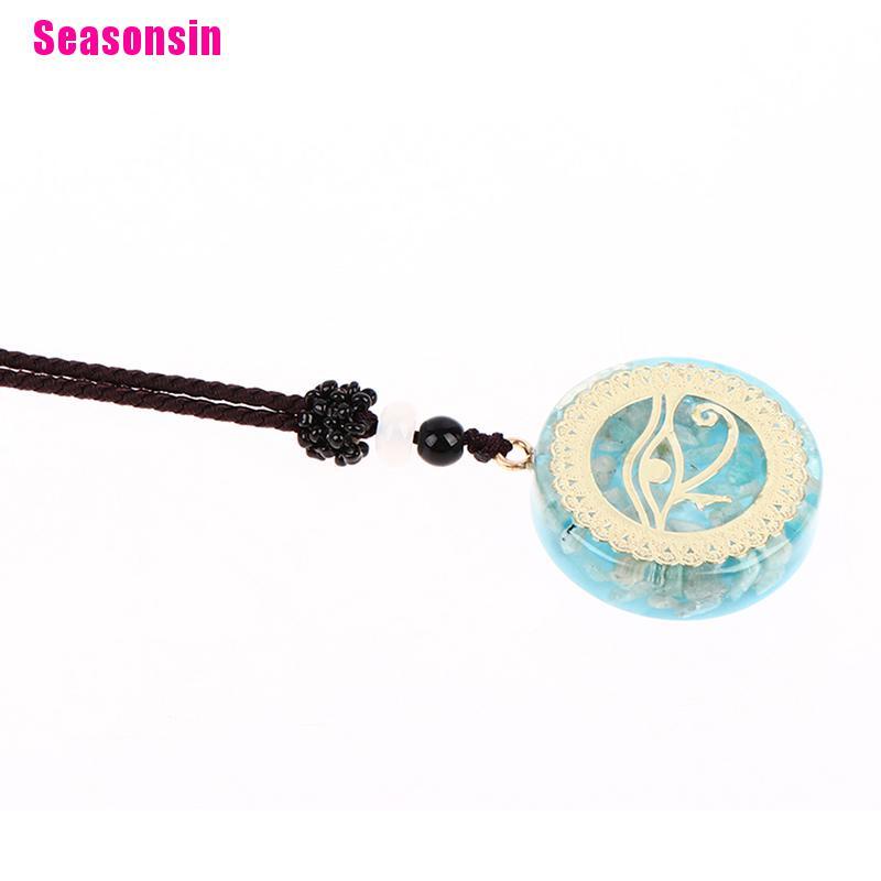 【Seasonsin】1Pc Orgonite Energy Pendant Orgone Amazonite Necklace Horus Eye All-