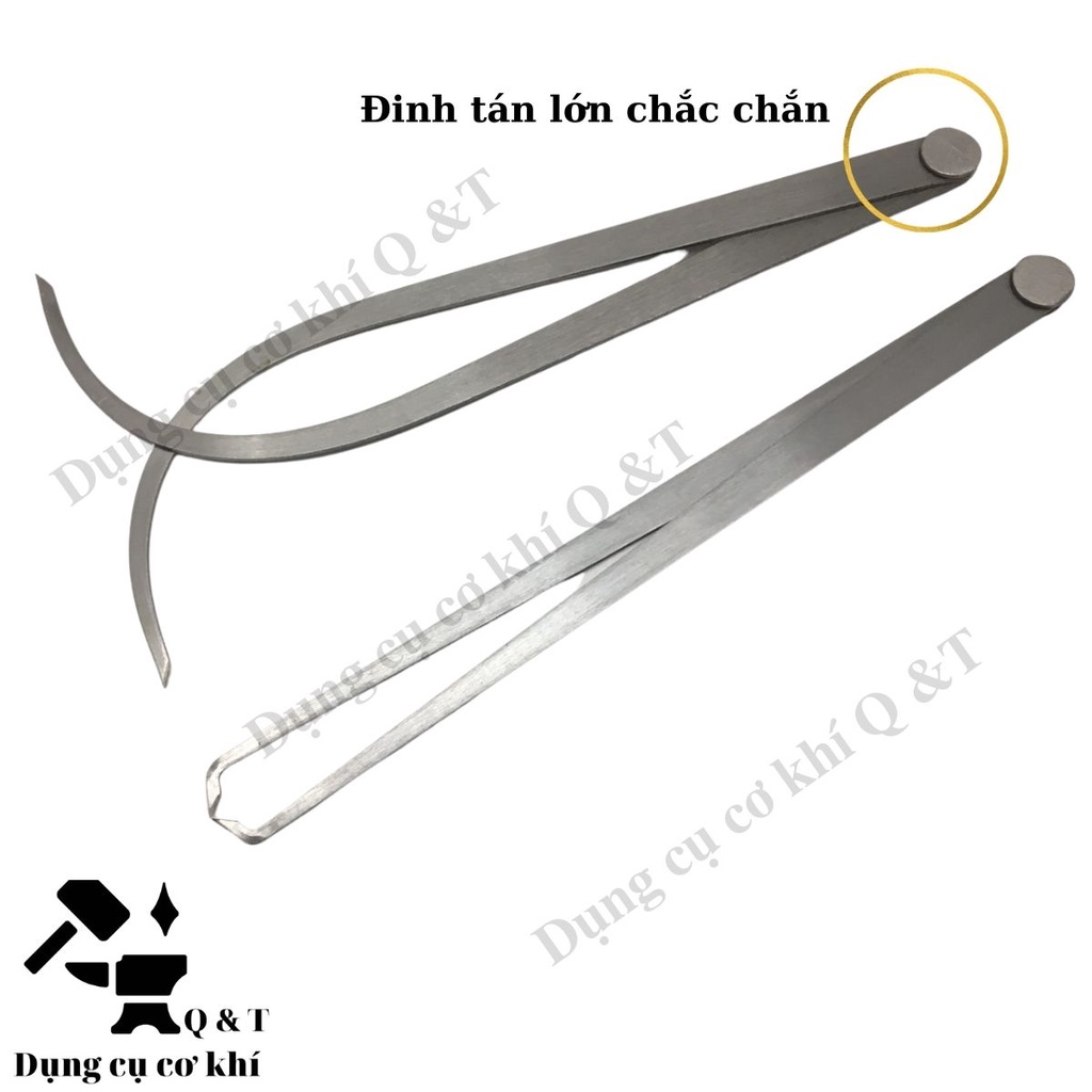 Compa cơ khí , Compa đong đo đường kính trong ngoài của vật liệu bộ 2 cây