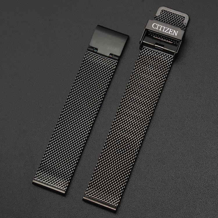 （Bolanxun） Citizen Watch Belt Y8037 Eco-Drive Steel Belt siêu mỏng Milan Mesh Belt Nam và Nữ Citizen EM0503