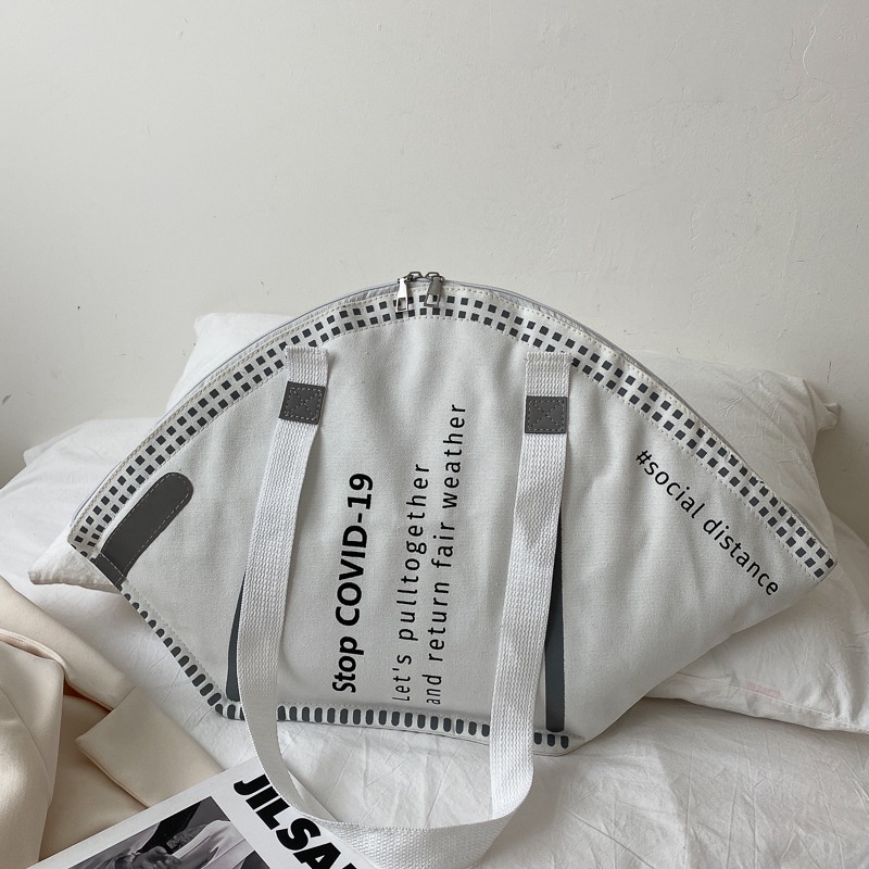 Túi đeo vai IELGY cỡ lớn hình khẩu trang phong cách phương tây dành cho nữ