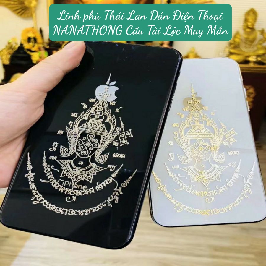 Linh Phù Dán Điện Thoại Thái Lan Hồ Ly 9 đuôi -Kinh 5 Dòng-Thần NanaThong Phù hợp cho nhiều dòng máy