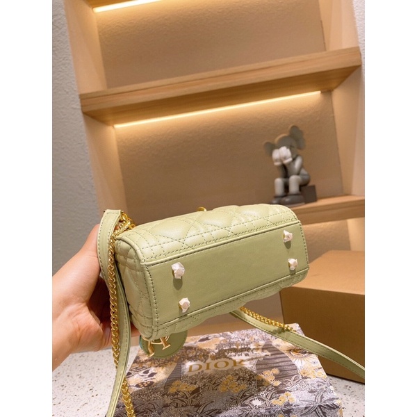 Túi xách diỏr lady sz 17 chất da thật hàng order trung
