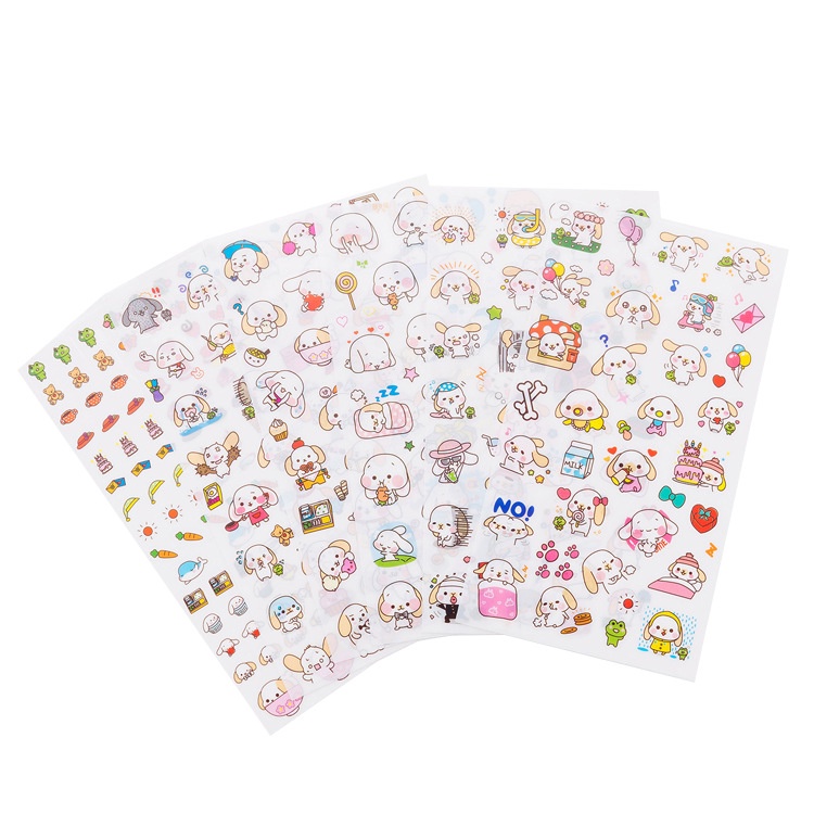 1 Miếng Dán Tường Hình Chú Chó Tai To Dễ Thương