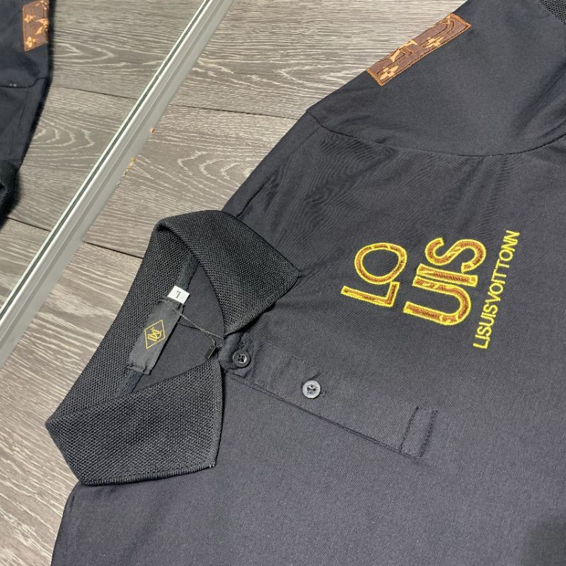 Áo thun cổ trụ thêu logo √£ phong cách ( Chất liệu cotton 100%, | BigBuy360 - bigbuy360.vn