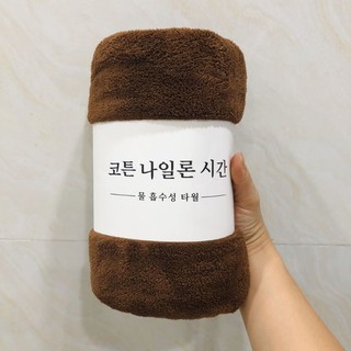 Khăn tắm lông cừu size to quấn người 70x140cm siêu mềm  thấm hút