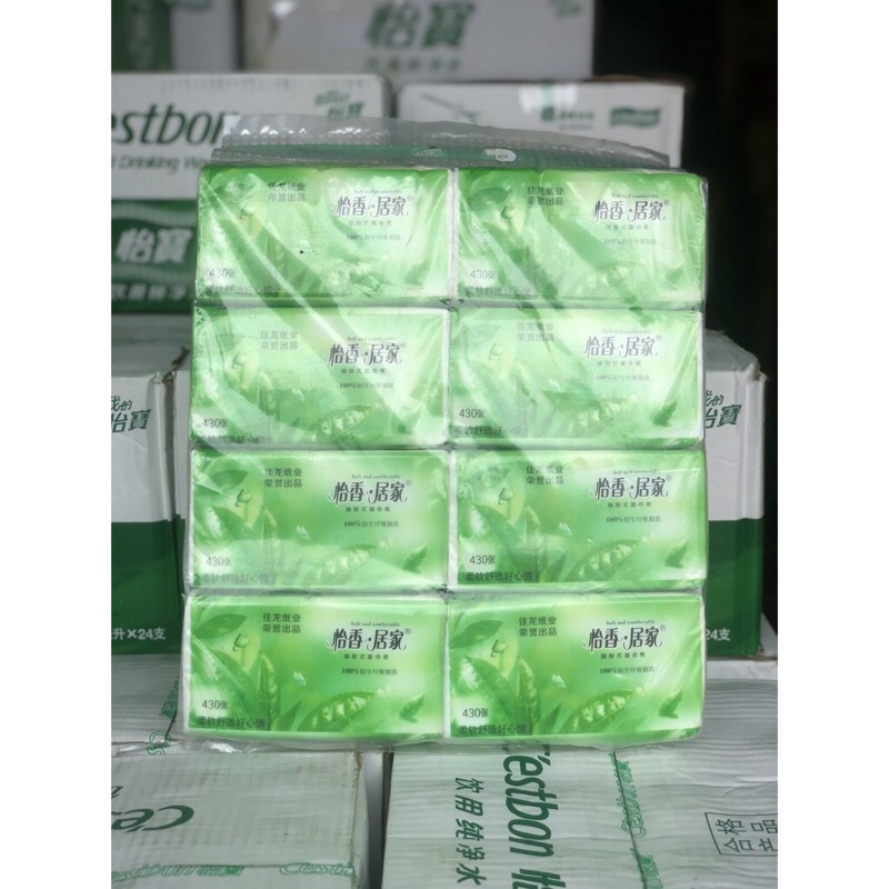 Giấy rút trà xanh loại 1🌱🌱🌱430 tờ