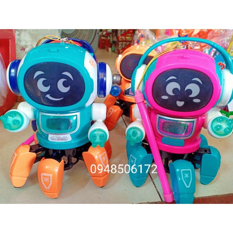 Đèn lồng Robot siêu nhân nhện có nhạc đèn led biết đi tặng kèm pin