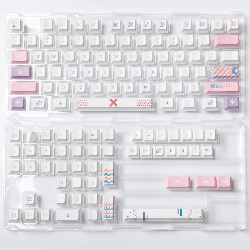 Memphis Keycaps 125Keys Bộ Phím Rời PBT 125 Phím Cho Bàn Phím 61 / 87 / 104 / 108Mechanical Keyboard Keycap Set
