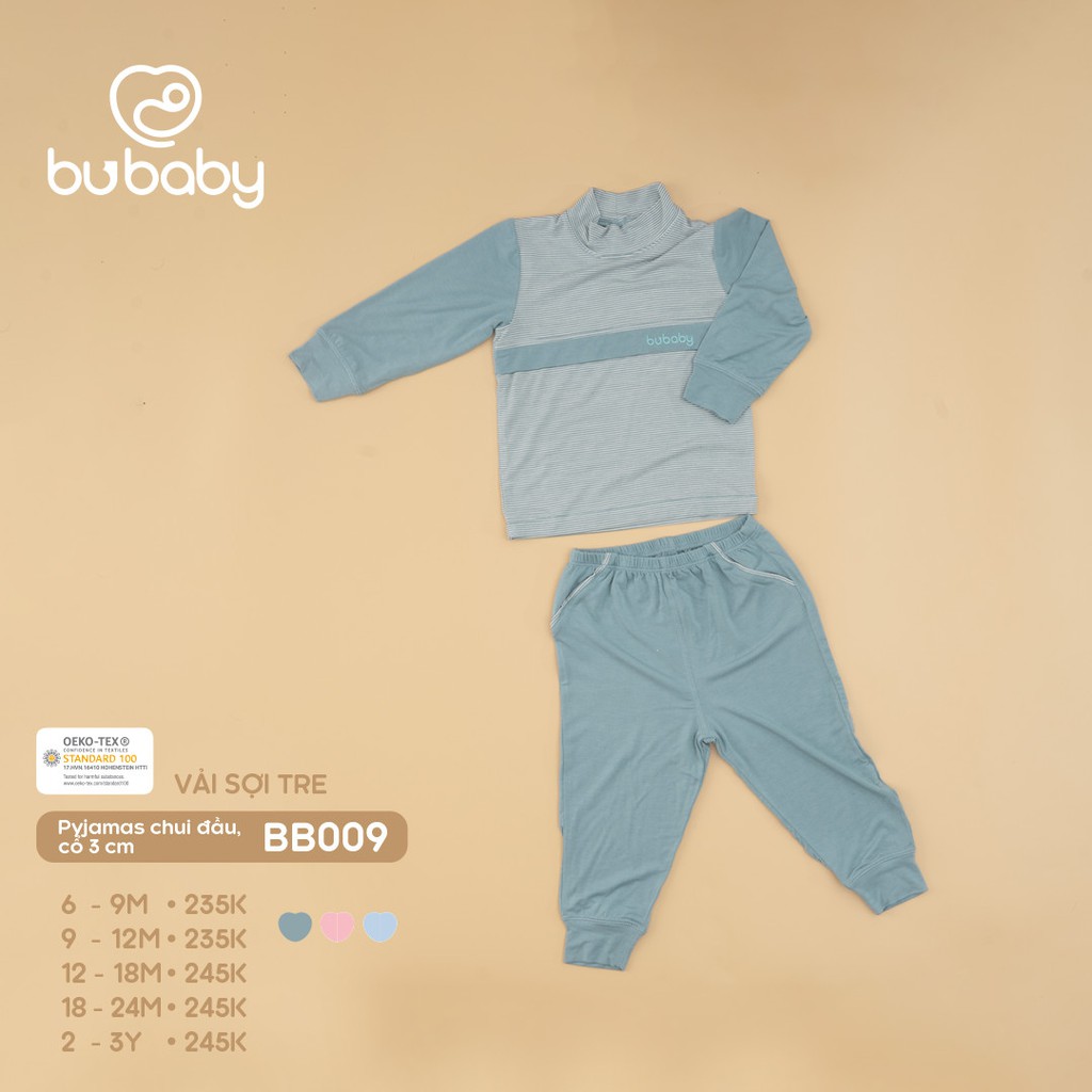 Bộ giữ nhiệt cổ 3 phân Bu kèm quần vải sợi tre (BB009)