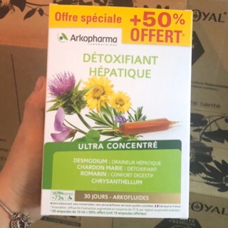 Thải độc gan liệu trình 30 ống của Akopharma