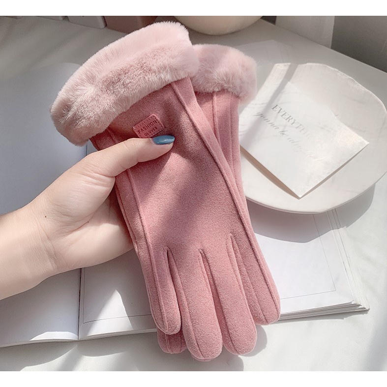 Găng Tay Nữ Lót Bông Cao Cấp, Mẫu Mới Cho Mùa Đông