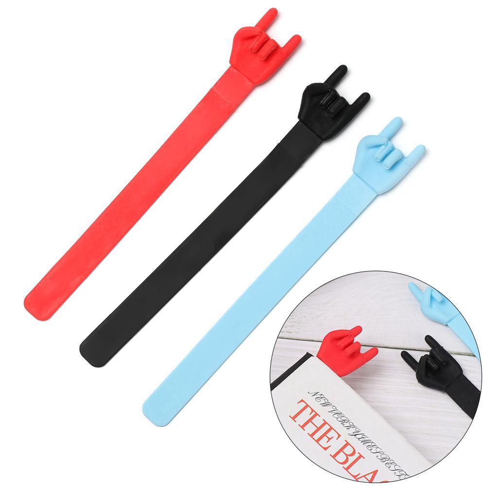 Lakamier Bookmark Thời Trang Văn Phòng Hình Ngón Tay Sáng Tạo Bằng Silicon