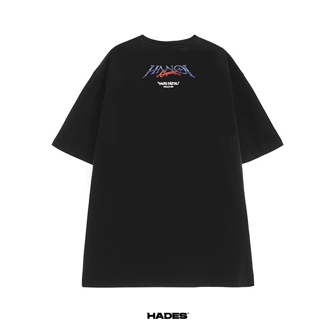 Áo Thun Tay Lỡ Unisex HANOI SPIRIT BLACK 100% Cotton - HADES Brand Chính Hãng | BigBuy360 - bigbuy360.vn