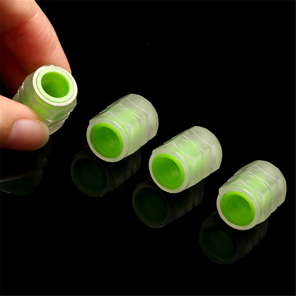 Set 4 Nắp Van Bánh Xe Dạ Quang Độc Đáo