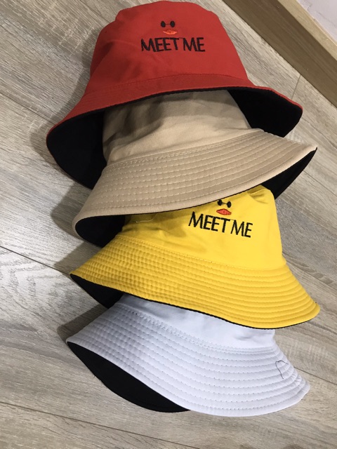 NÓN BUCKET 2 mặt - MEET ME - okay