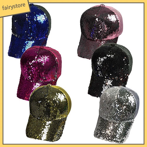 Mũ Lưỡi Trai Đính Kim Sa Lấp Lánh Cho Nam Và Nữ