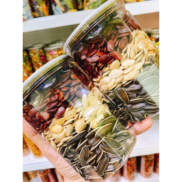 Hạt dưa mix 3 loại ( hạt dưa, hạt bí, hạt hướng dương) hủ 250gr