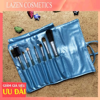 [ GIÁ SỐC ] Bộ Cọ Trang Điểm 7 Cây Kèm Bao Da Sang Trọng-Lazencosmetics