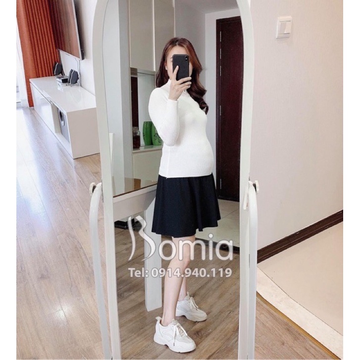 Chân váy bầu xòe (Có Quần Lót Trong) chất liệu umi cao cấp