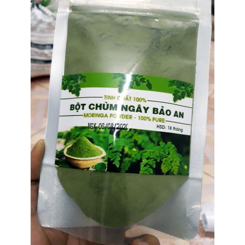 Bột lá chùm ngây nguyên chất sấy lạnh gói 100g