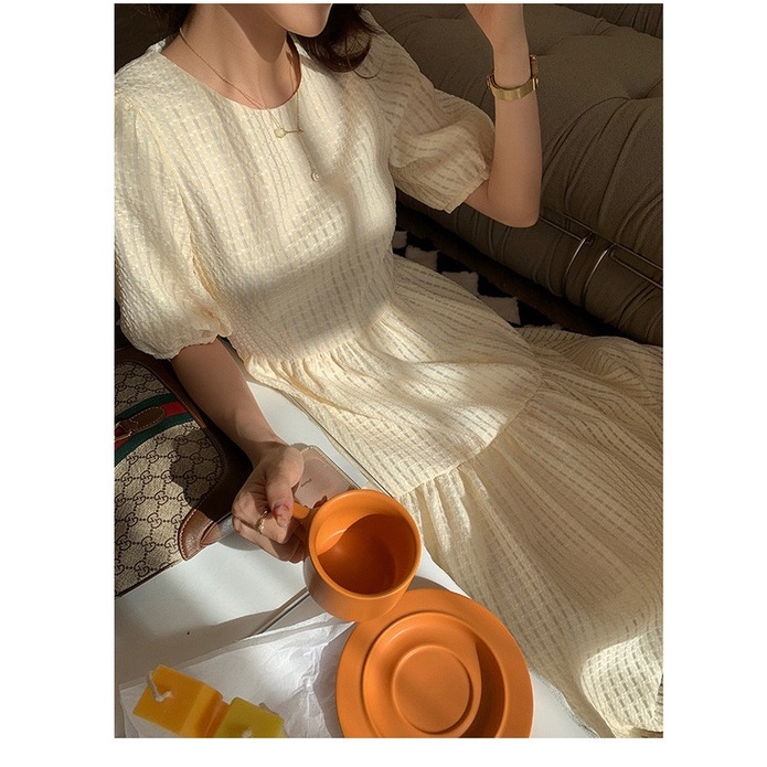 Đầm babydoll dáng dài phong cách Hàn quốc thanh lịch sang trọng - DeLuna