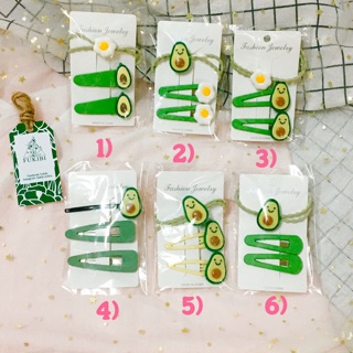 SET CỘT TÓC - KẸP TÓC QUẢ BƠ 3 MÓN ẢNH THẬT