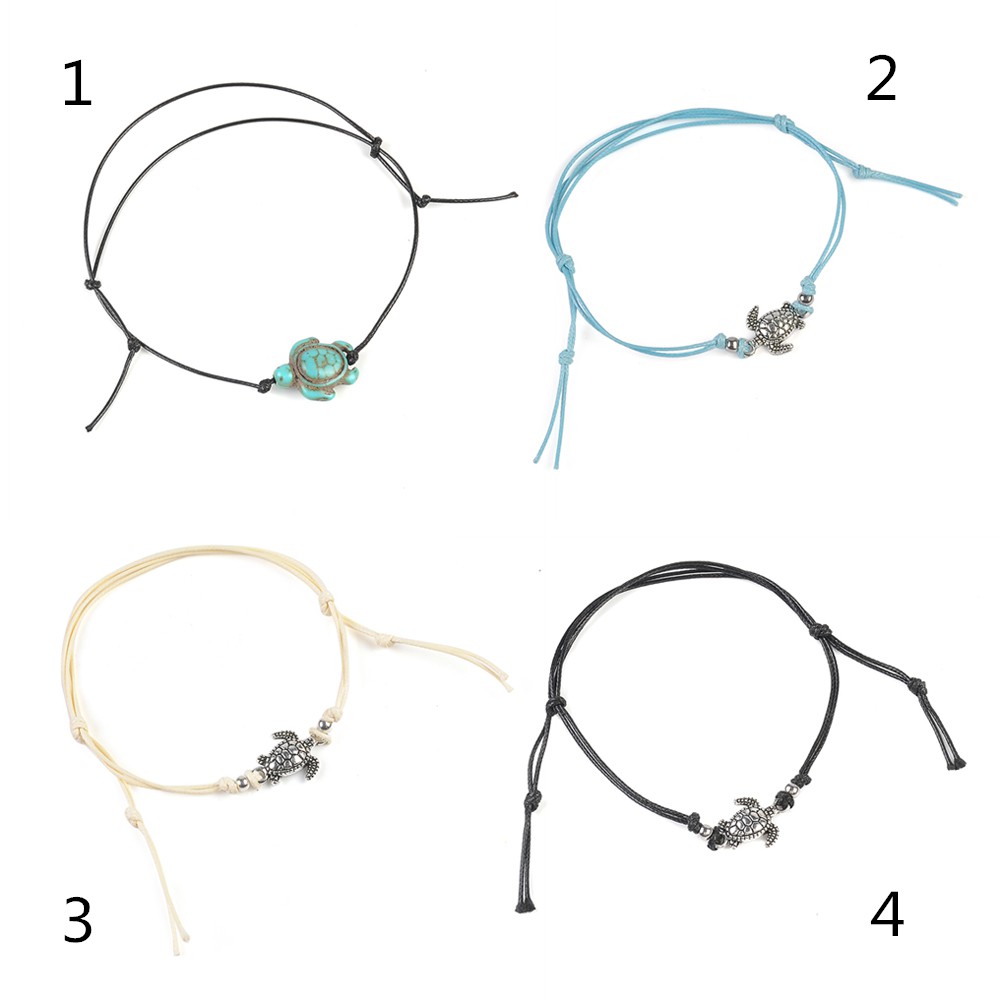 Vòng đeo chân phối phụ kiện trang trí hình rùa biển đầy độc đáo | BigBuy360 - bigbuy360.vn