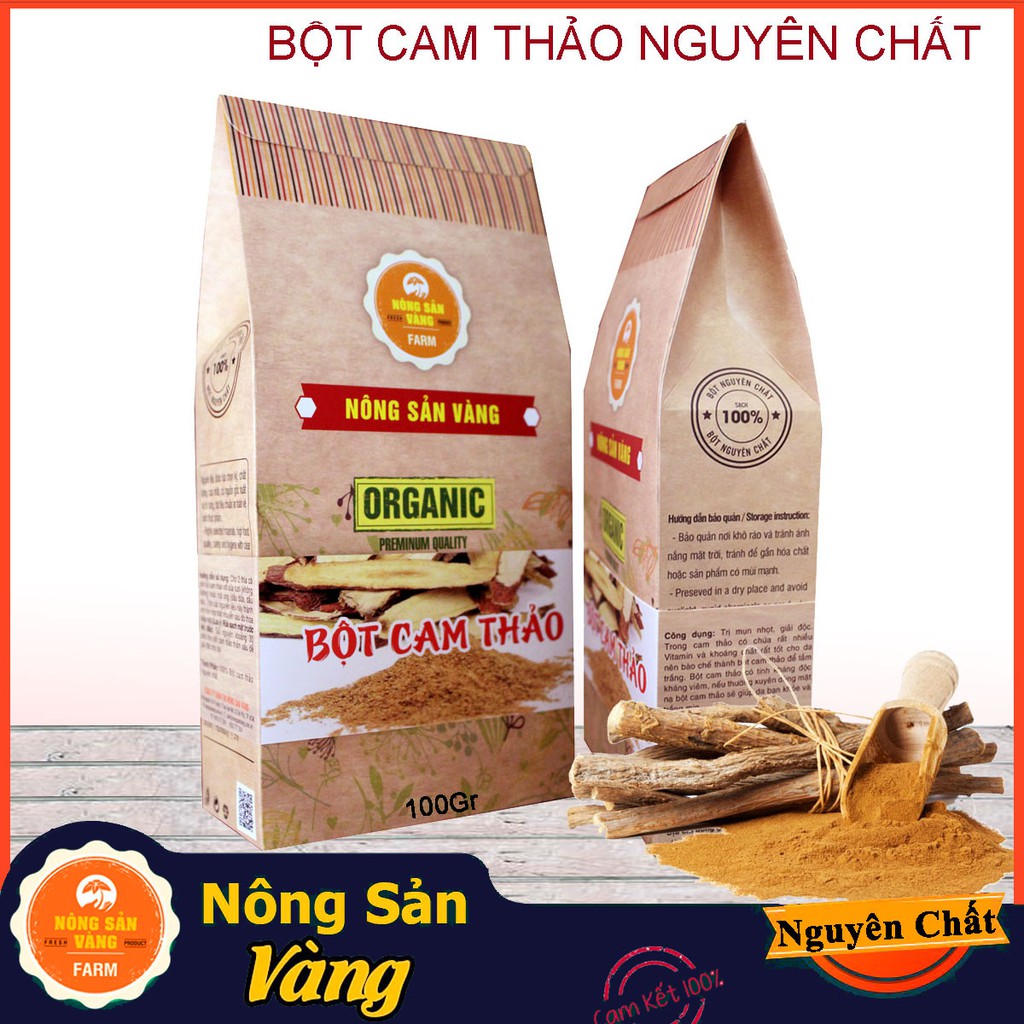 Bột Cam Thảo Nguyên Chất 100gr - Nông Sản Vàng