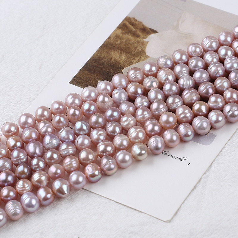 Chuỗi Hạt Ngọc Trai Tự Nhiên 8-9mm Màu Trắng / Hồng / Tím