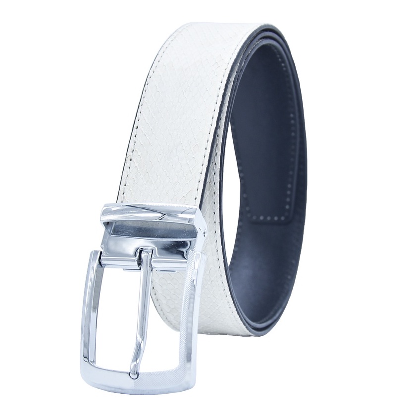 Combo thắt lưng / dây nịt da trăn 3.8cm và đầu khóa kéo tự động hoặc đầu kim Yimita