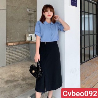 Chân váy chữ A dáng dài xẻ trước fullsize 40-130kg