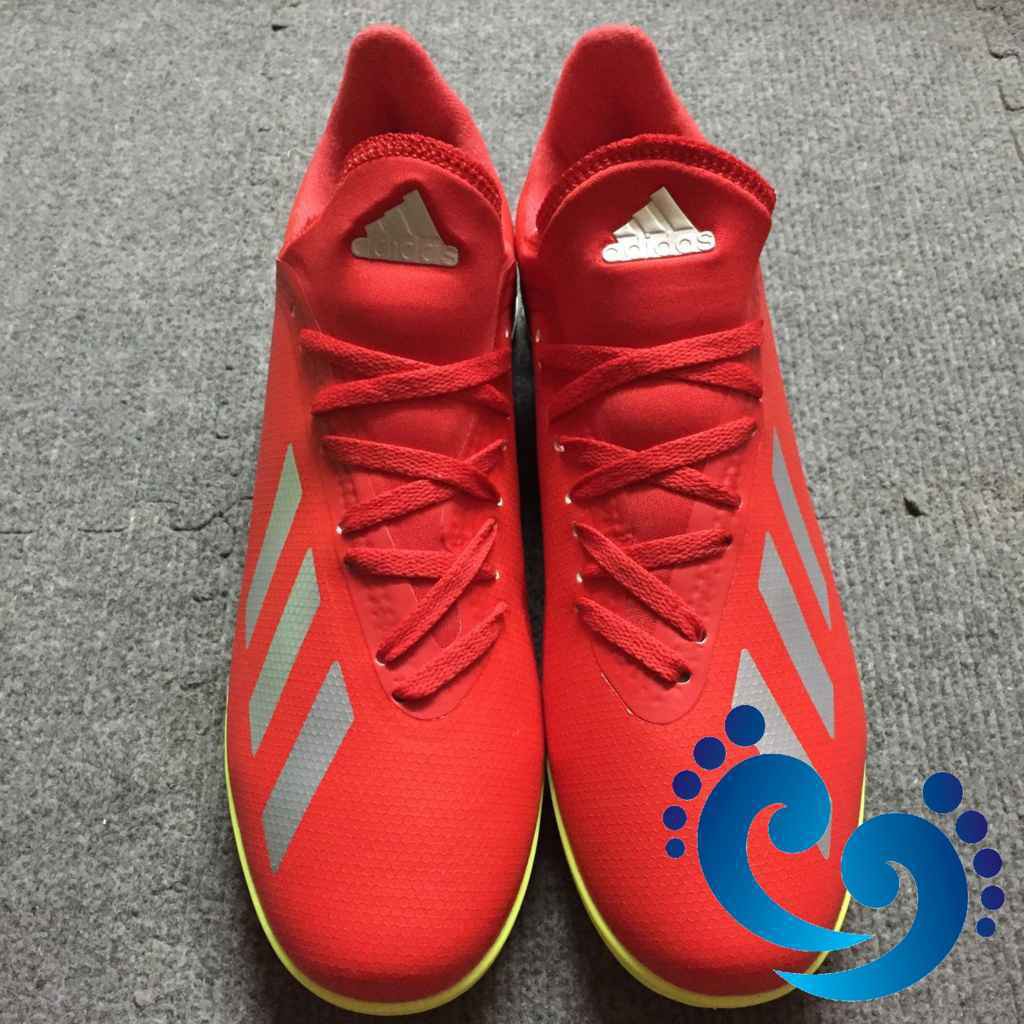 Giày đá bóng X18 đỏ bạc nhân tạo