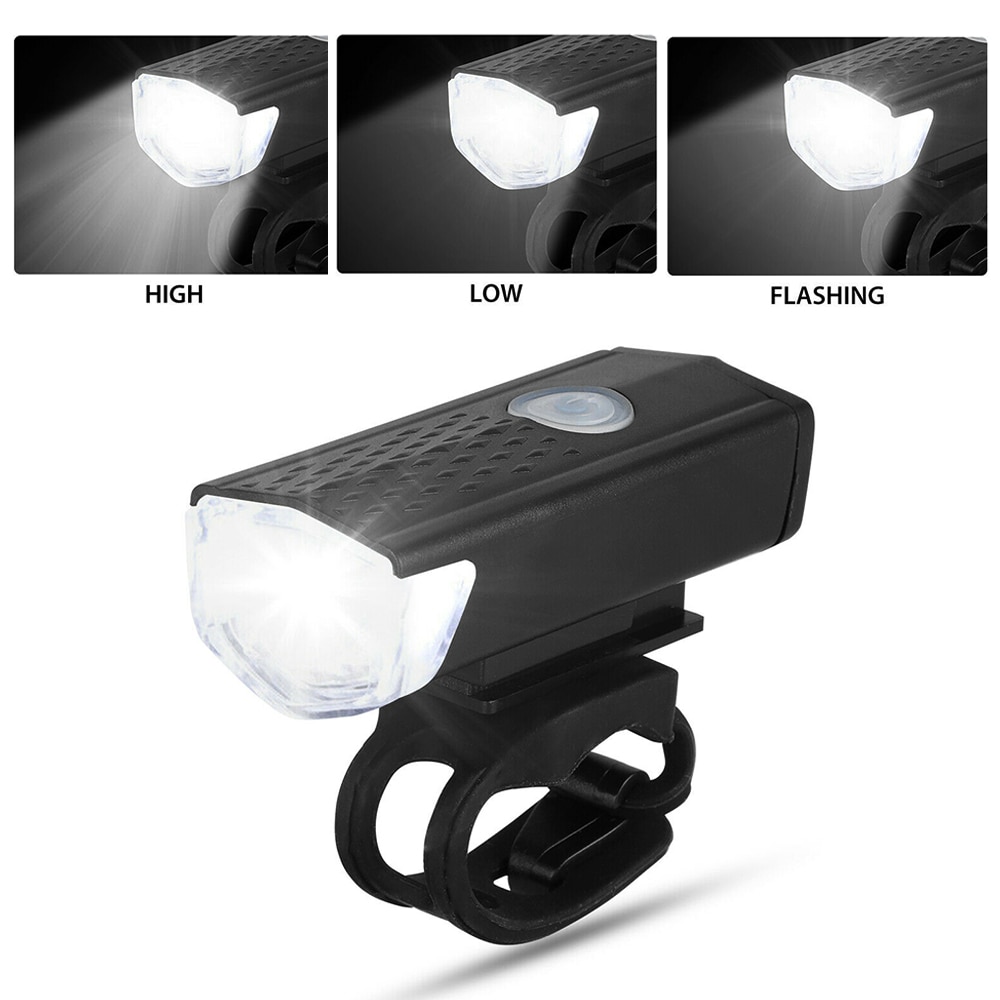 Bộ Đèn Pha LED 300 Lumens Sạc USB Cho Xe Đạp Leo Núi