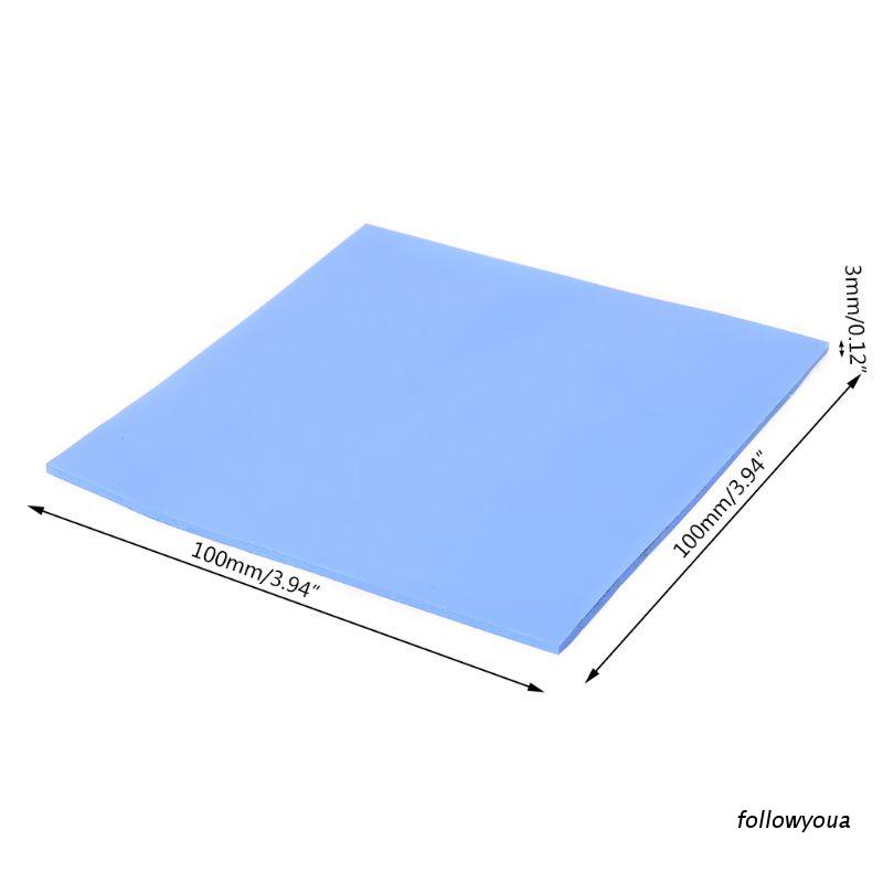 1 tờ miếng đệm tản nhiệt CPU bằng silicon 100mmx100mmx3mm